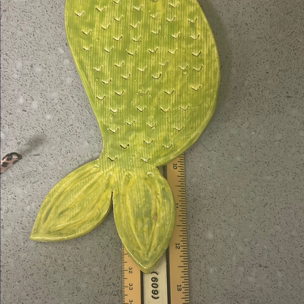 Handcrafted Mermaid Wall Decor - Green and Brown - Picture 6 of 7